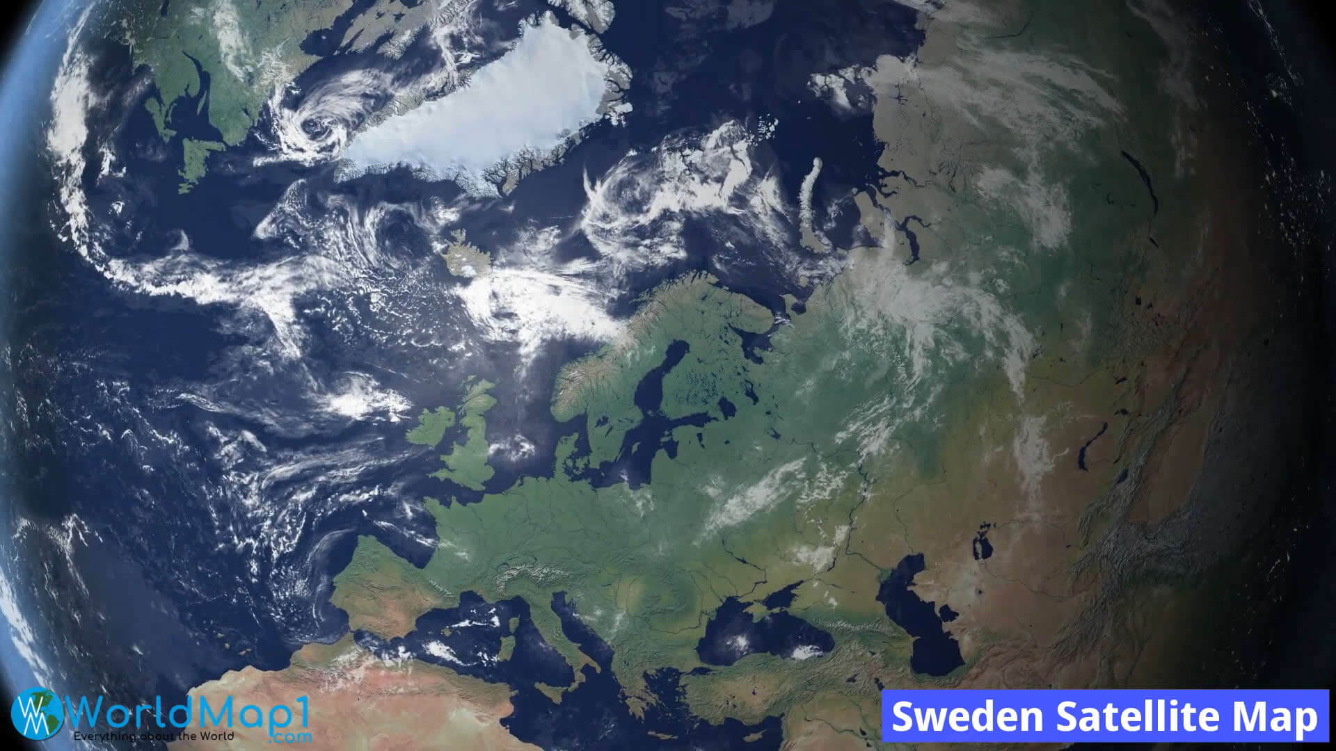 Sweden Satellite View from Space